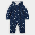 Petit Lem Polar Bear Hooded Footless Baby Snowsuit