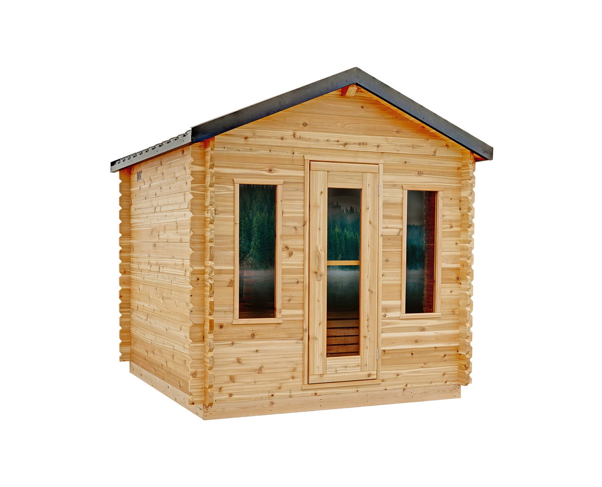 8' Red Cedar Classic Cabin Sauna