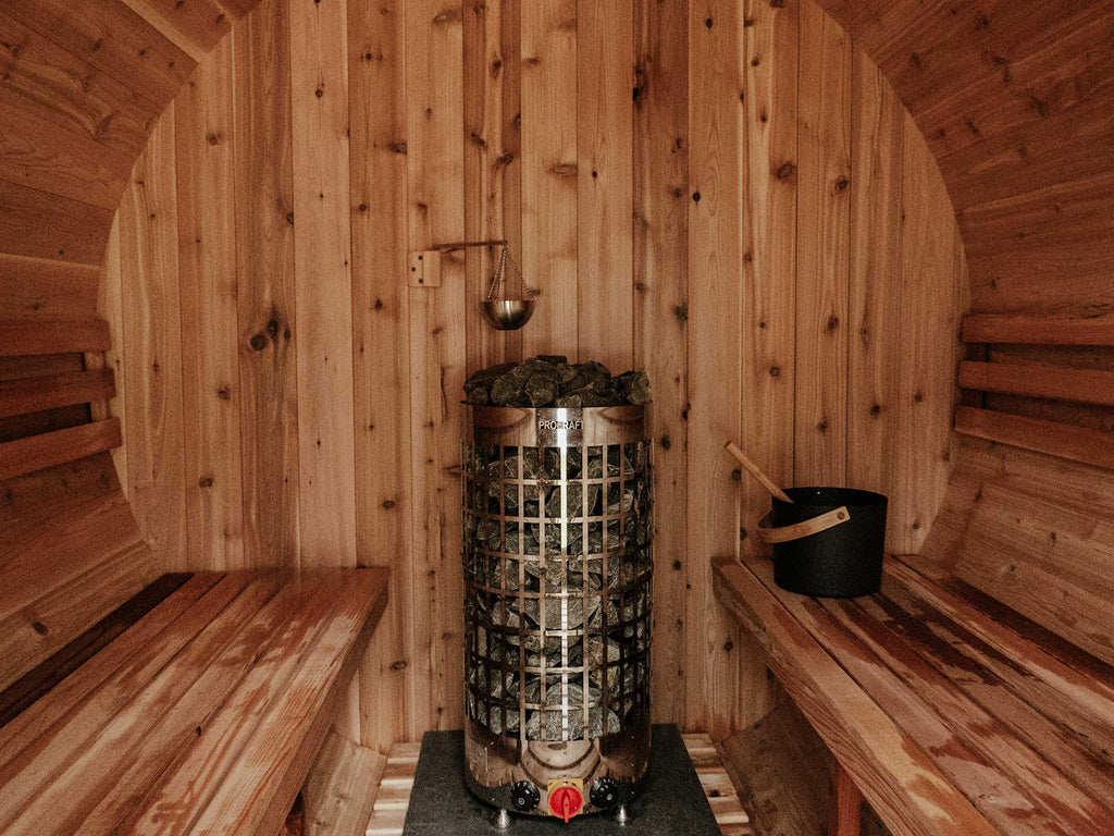 8' Red Cedar Barrel Sauna