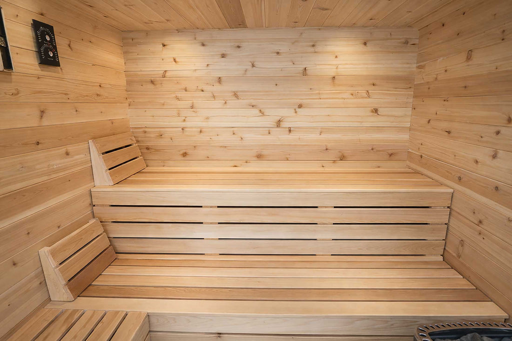6' Red Cedar Cube Sauna With 2' Porch