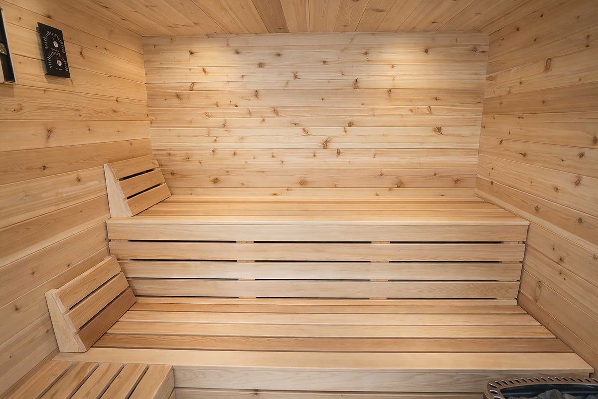 6' Red Cedar Cube Sauna With 2' Porch